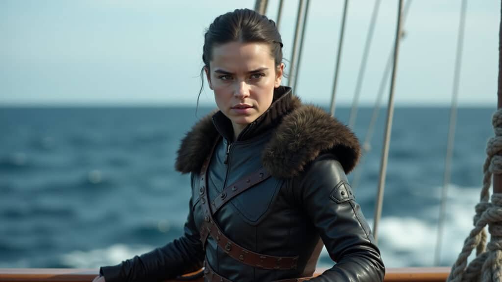 Arya Stark navegando para o oeste, exploradora.