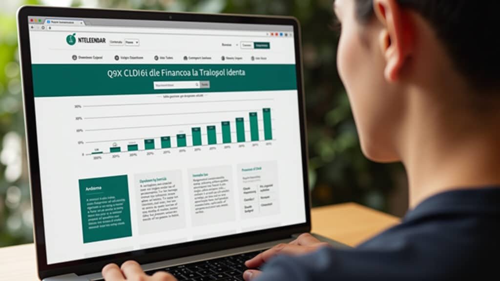 Person comparing LCI and LCA investments on a financial website, Brazilian design elements, 8k Pessoa comparando investimentos em LCI e LCA em um site financeiro.