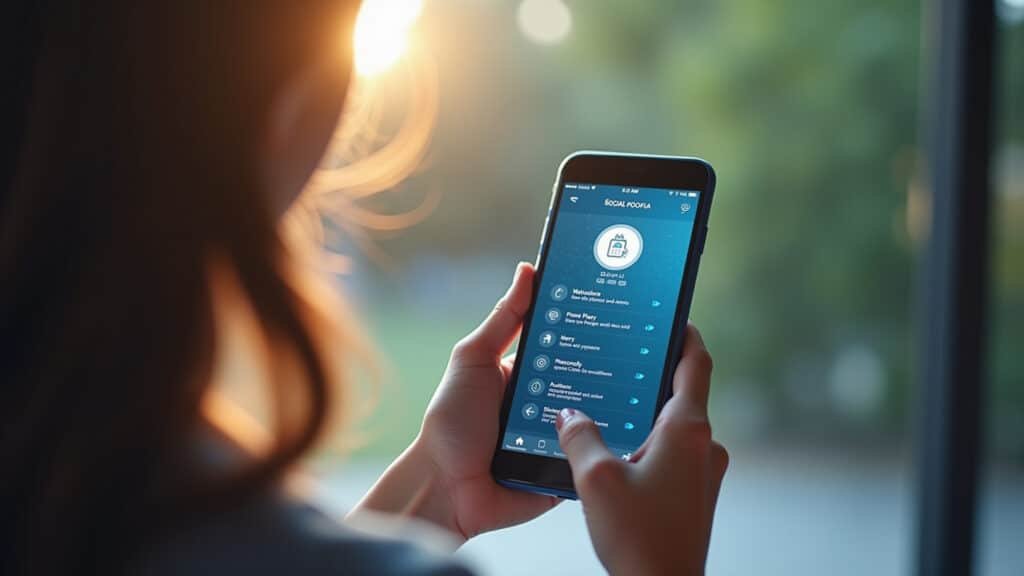 Perfil falso em rede social no smartphone.