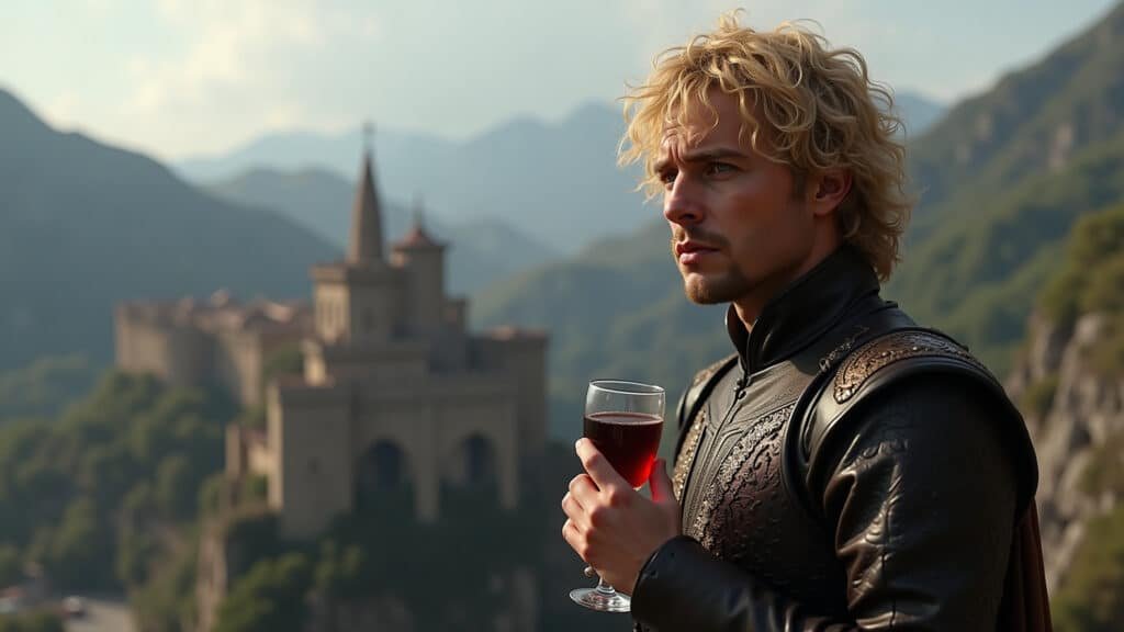 Tyrion Lannister, olhar pensativo em Porto Real.