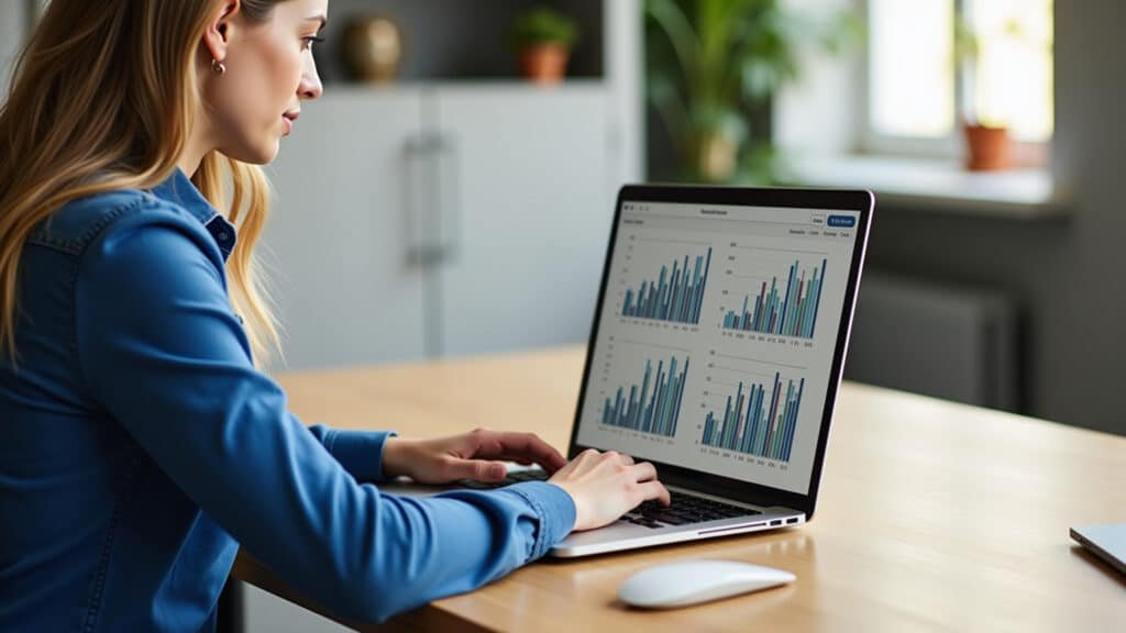 Mulher investindo dinheiro para o futuro e buscando renda passiva.